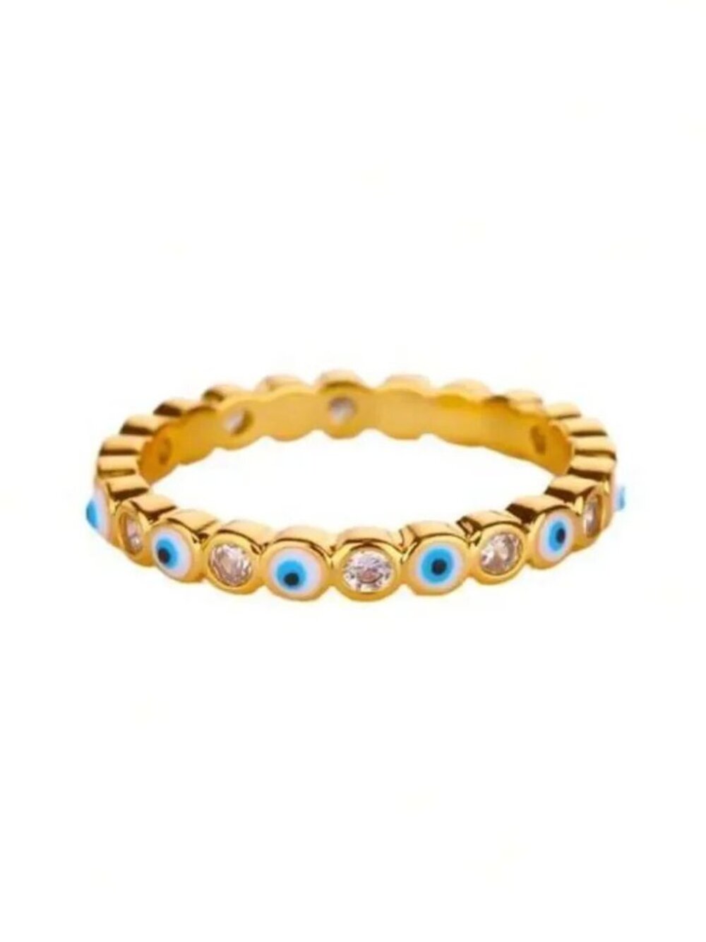 Gold Evil Eye Ring Q322